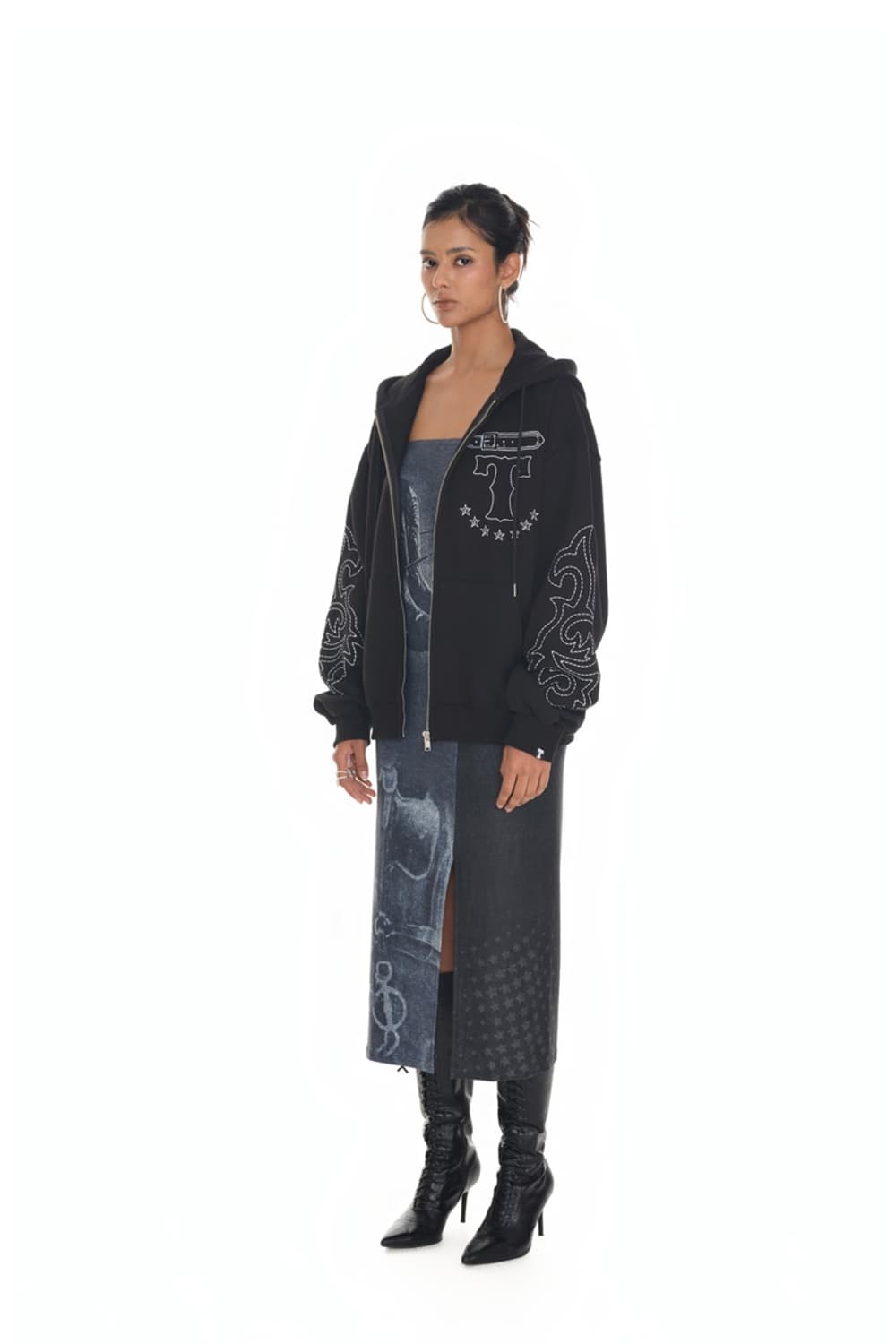 (오늘만 할인) (택O) 투머치택스 웨스턴 스티치 후드집업 상품이미지5