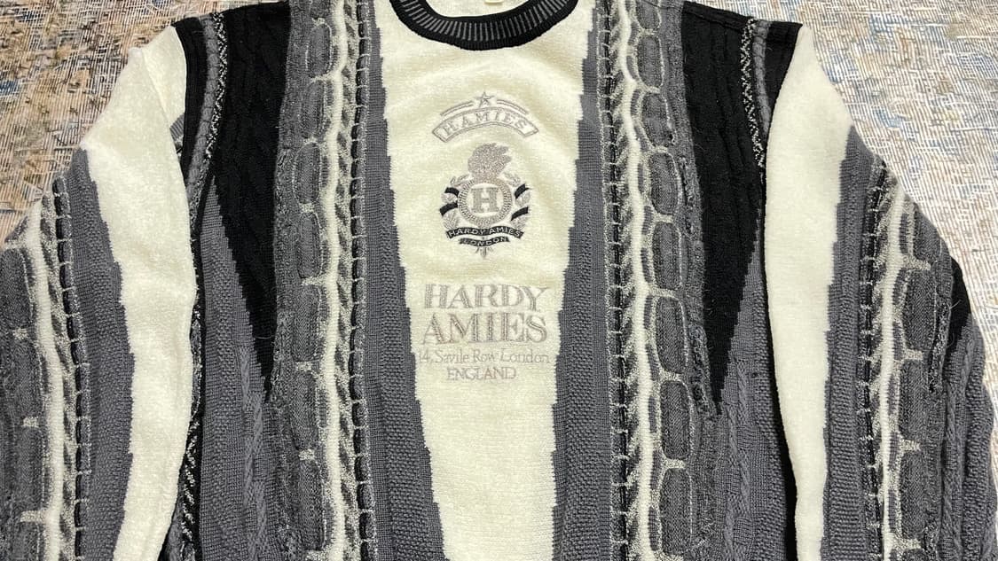 JPN 90s 일본 빈티지 하디에이미스 쿠지 스타일  케이블 니트 스웨터 상품이미지6