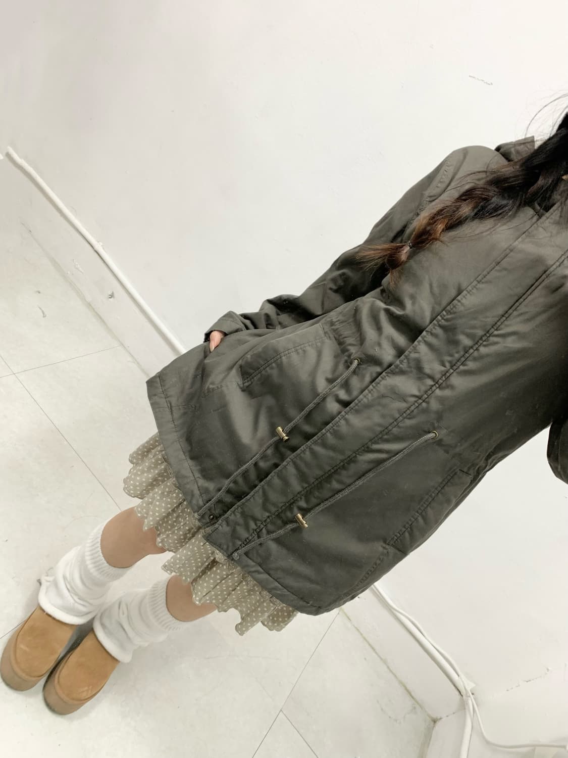 [ESSEME] 브라운카키 야상 후드 자켓 상품이미지4