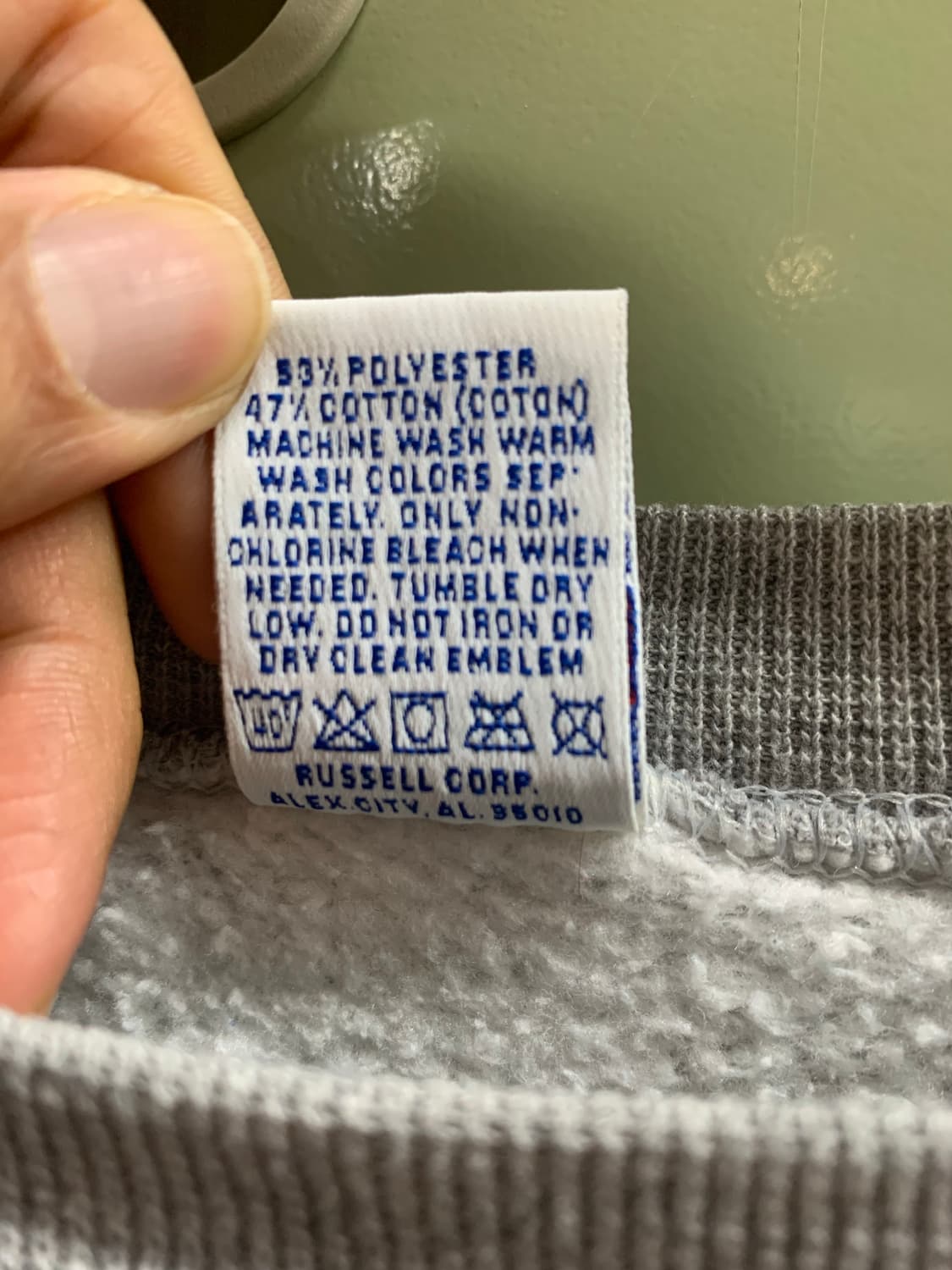 90s 러셀 애슬레틱 튜블러 스웻셔츠 그레이 상품이미지3