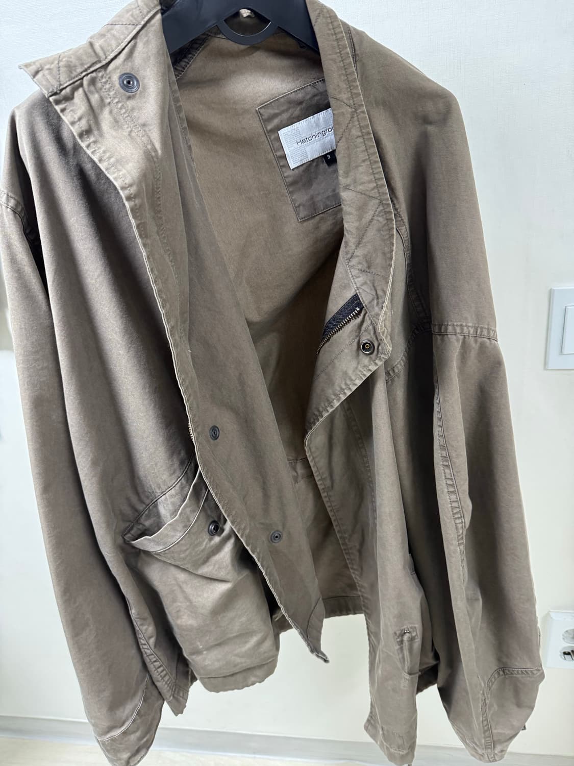 해칭룸 숏 모즈파카 머드브라운 3사이즈 상품이미지2