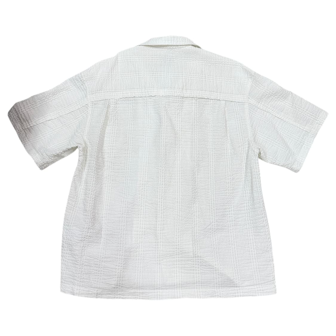 COOR 쿠어 시어서커 반팔 셔츠 남방 화이트 S 상품이미지3