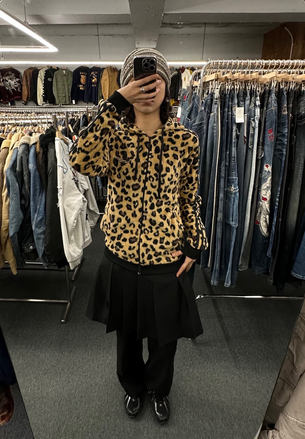 100)아디다스 쉐르파 레오파드 져지 090 상품이미지1