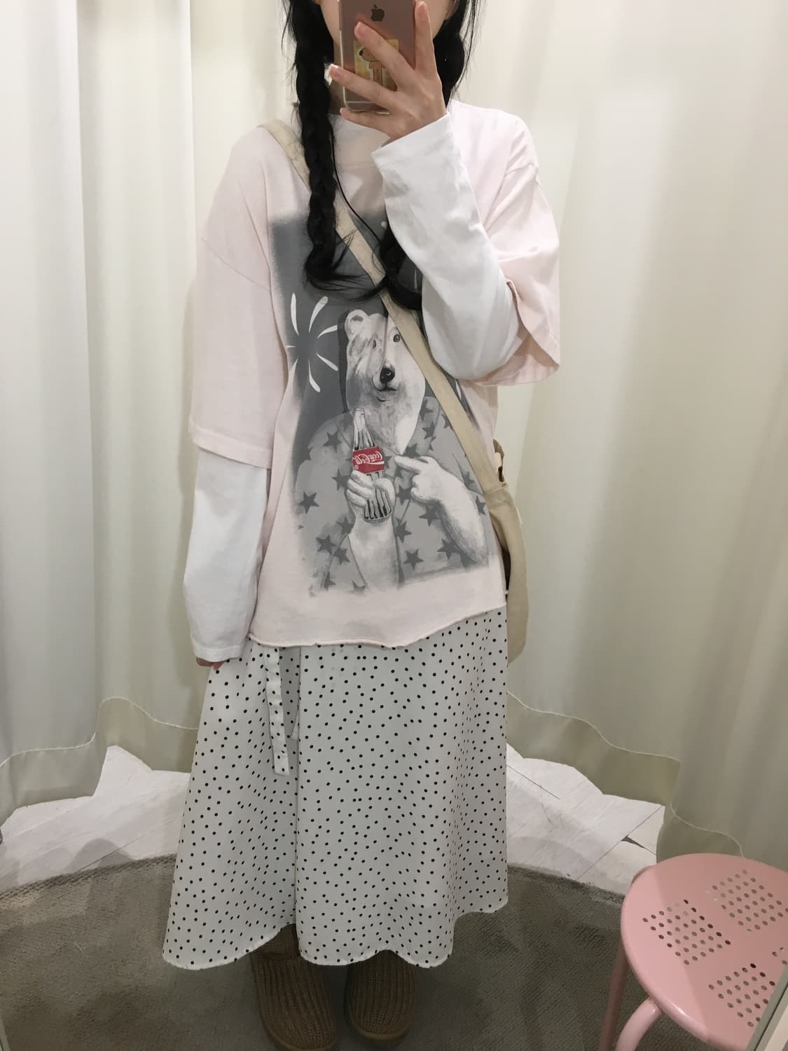 dot wrap skirt 상품이미지3
