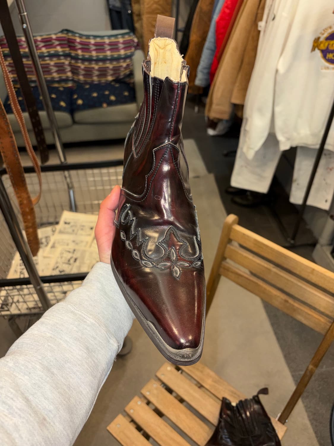 Italy Handmade aging western boots (275) 상품이미지6