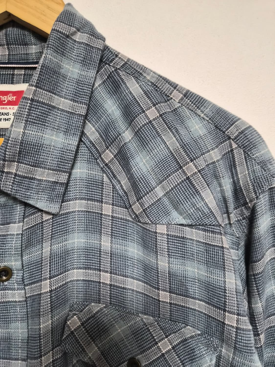 랭글러Wrangler 체크 웨스턴 셔츠 XL사이즈 - S340 상품이미지2