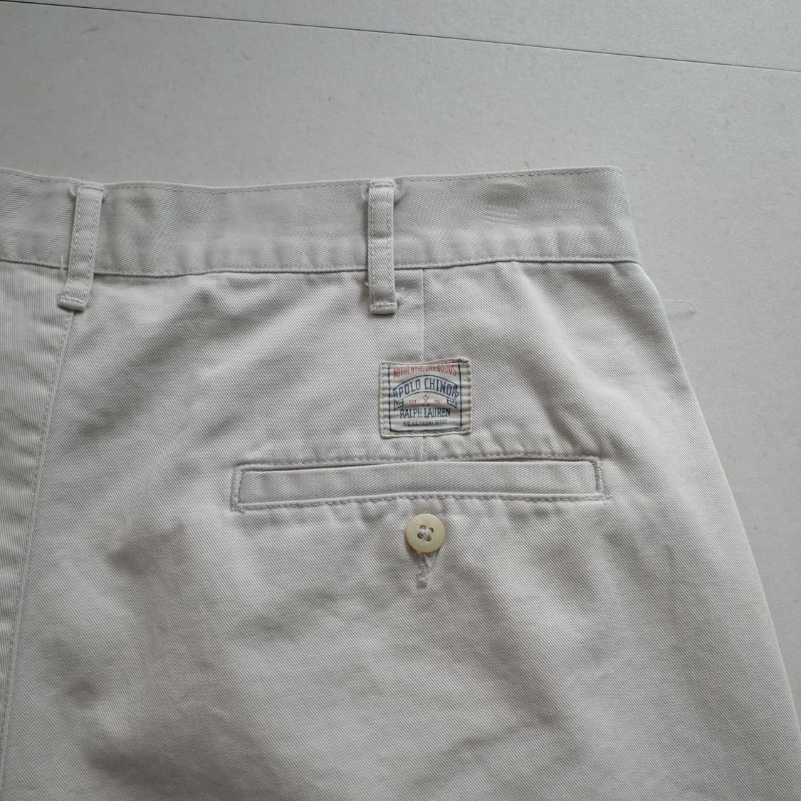 90s 폴로 랄프로렌 어센틱 사각탭 투턱 치노 쇼츠 36 상품이미지1