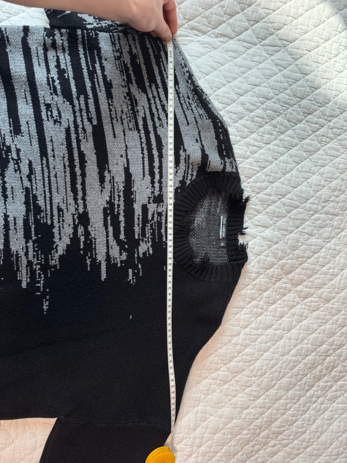 데미지 니트 블랙 XL 상품이미지10