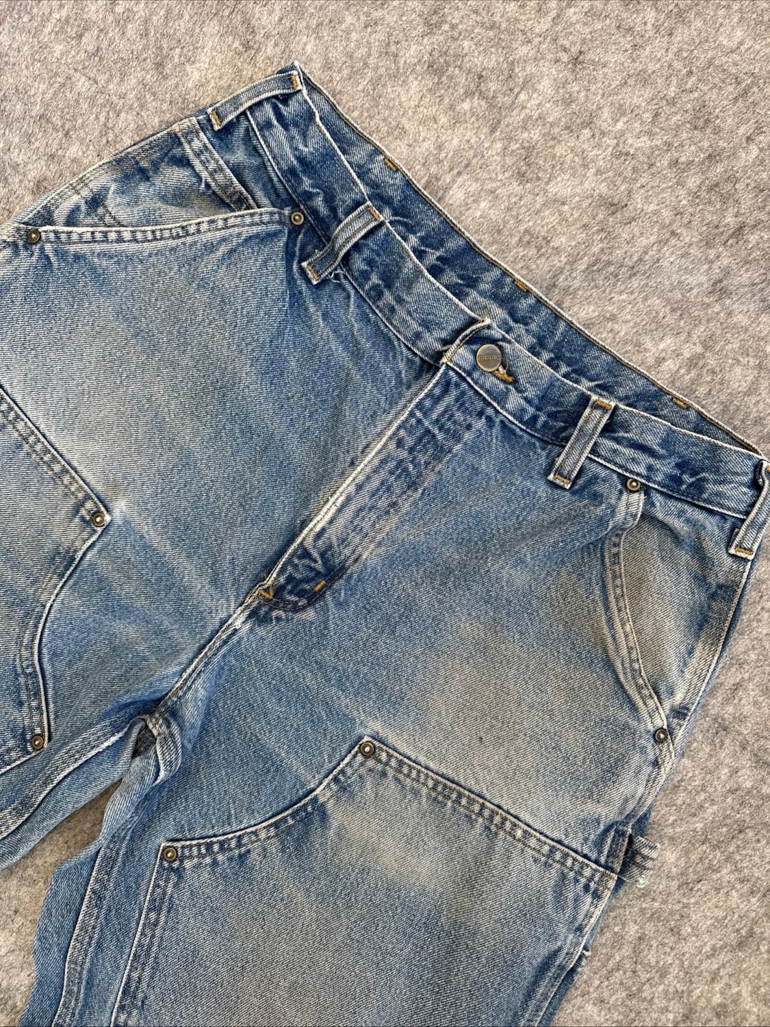 [34X30] 칼하트 B73 DST 더블니 데님 팬츠 던가리 핏 상품이미지4