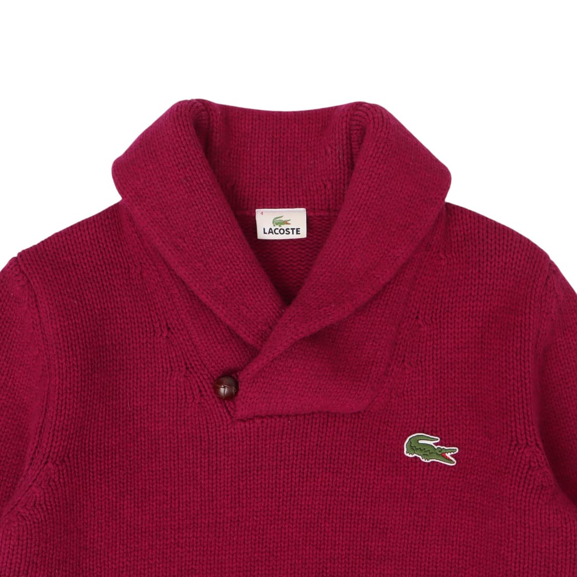 라코스테 버건디 숄카라 니트 상품이미지2