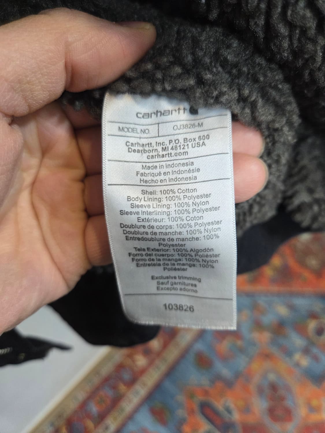 칼하트 유틸리티 덕 워시드 셰르파 자켓 L 릴렉스드핏  상품이미지5