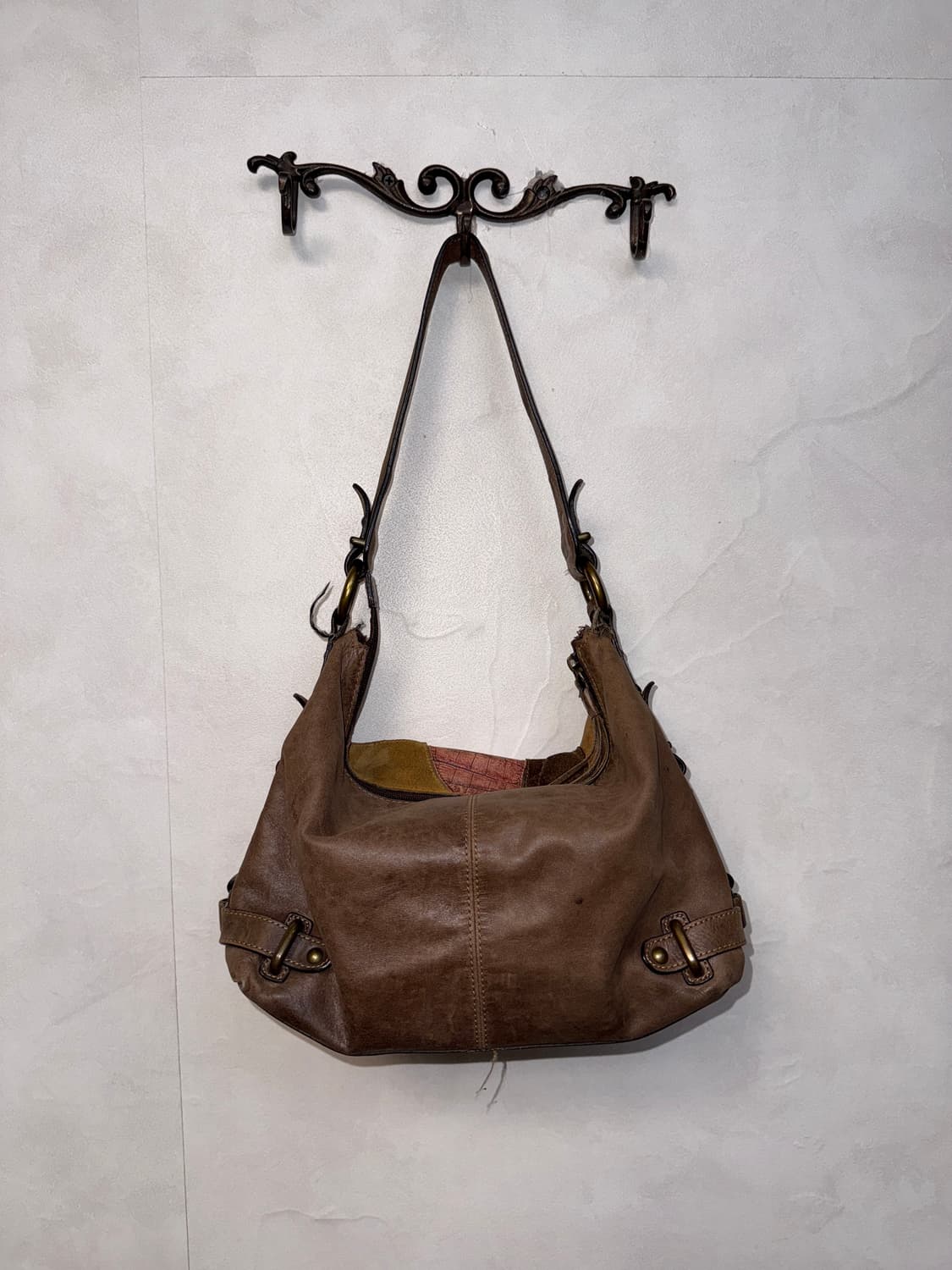 Fossil brown bohemian flower buckle 숄더백 상품이미지4