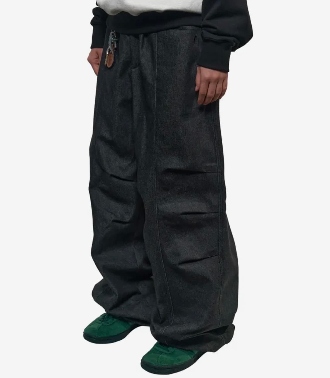 아캄 핀턱 데님팬츠 상품이미지1