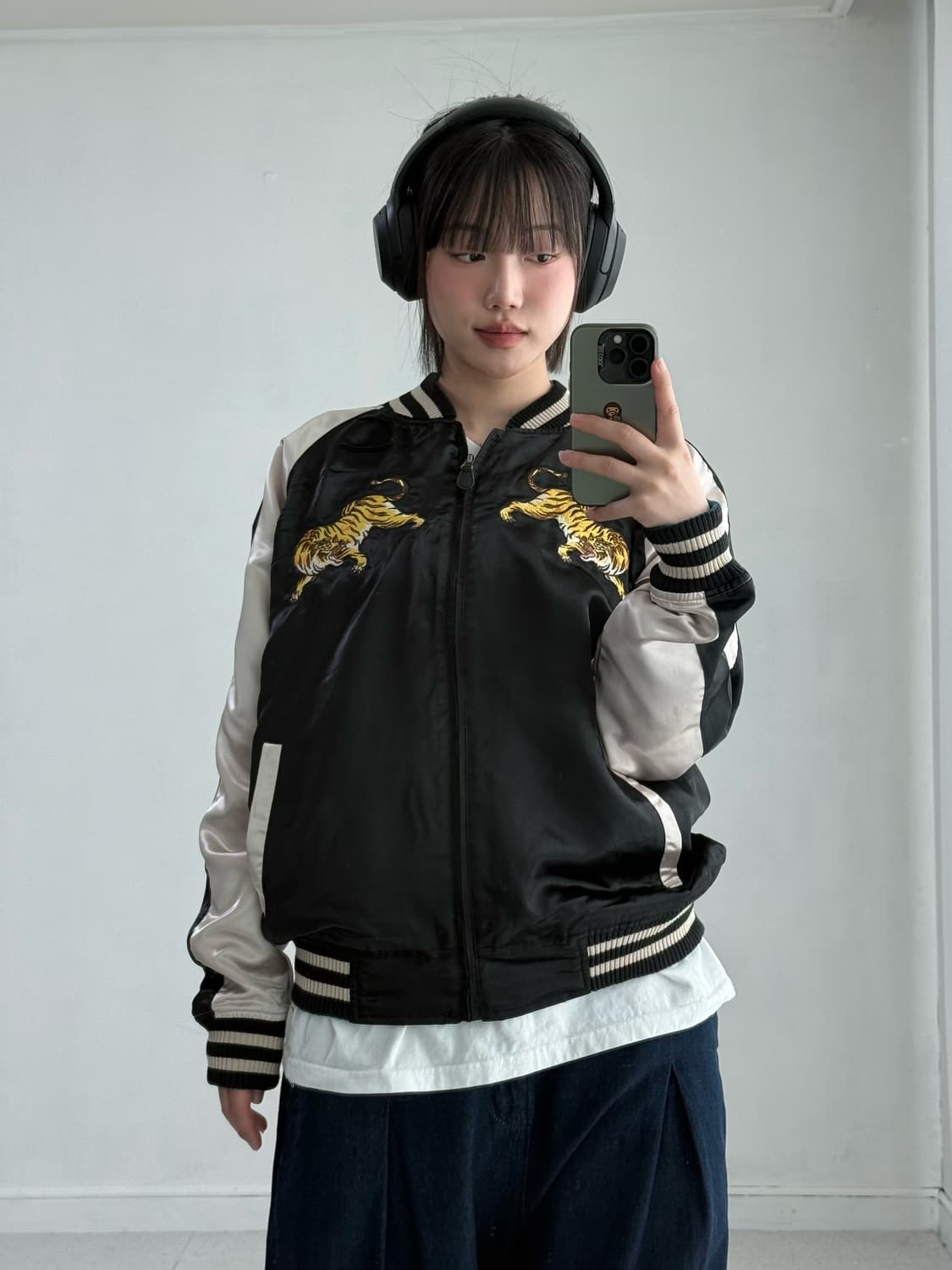 일본 빈티지 리버시블 스카쟌 상품이미지1