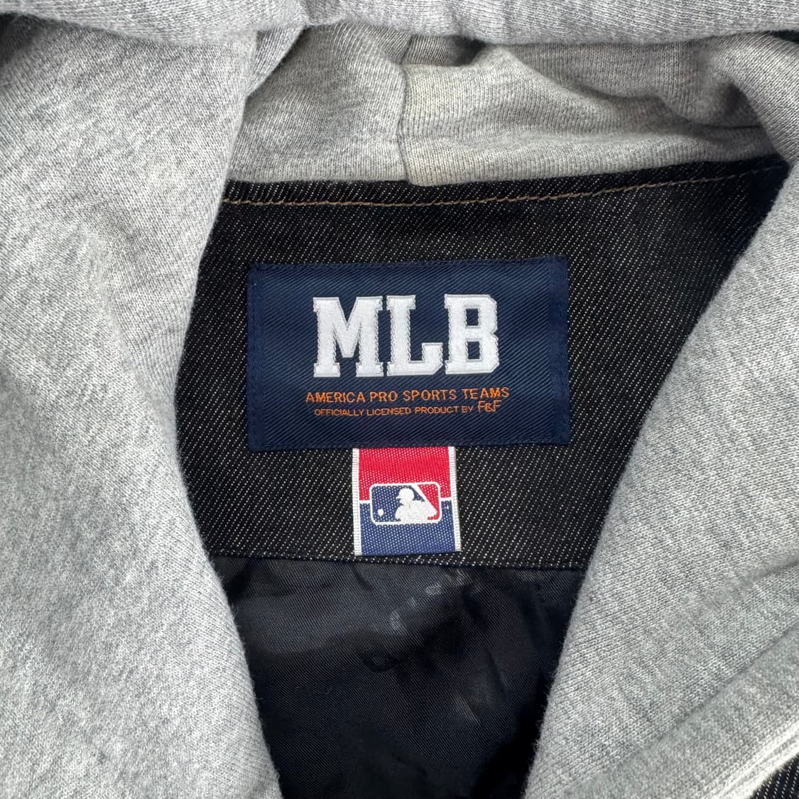 MLB 엠엘비 자이언츠 블랙 데님 후드 자켓  상품이미지6