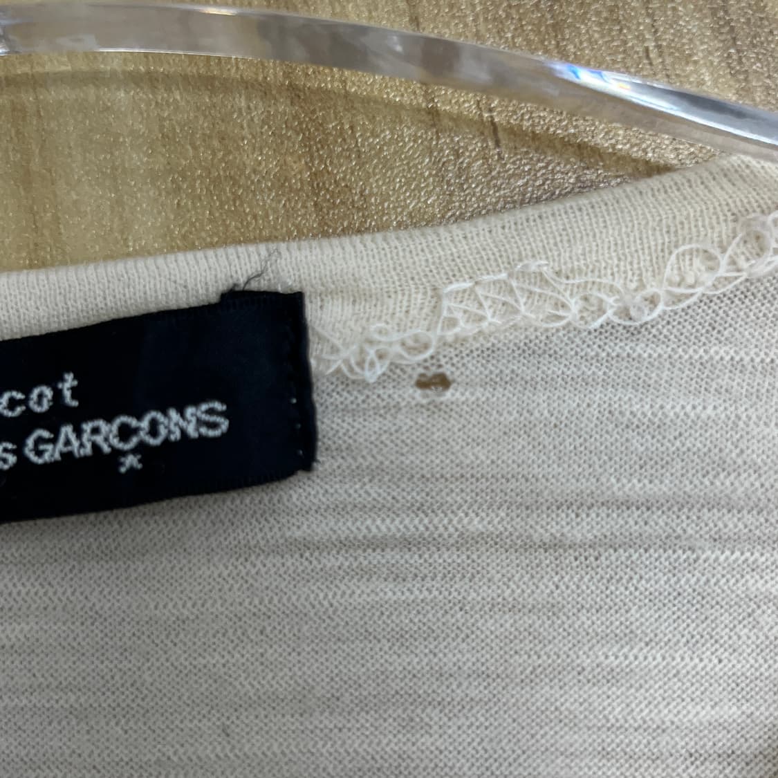 꼼데가르송 트리콧 벨벳 패널 롱슬리브  상품이미지8