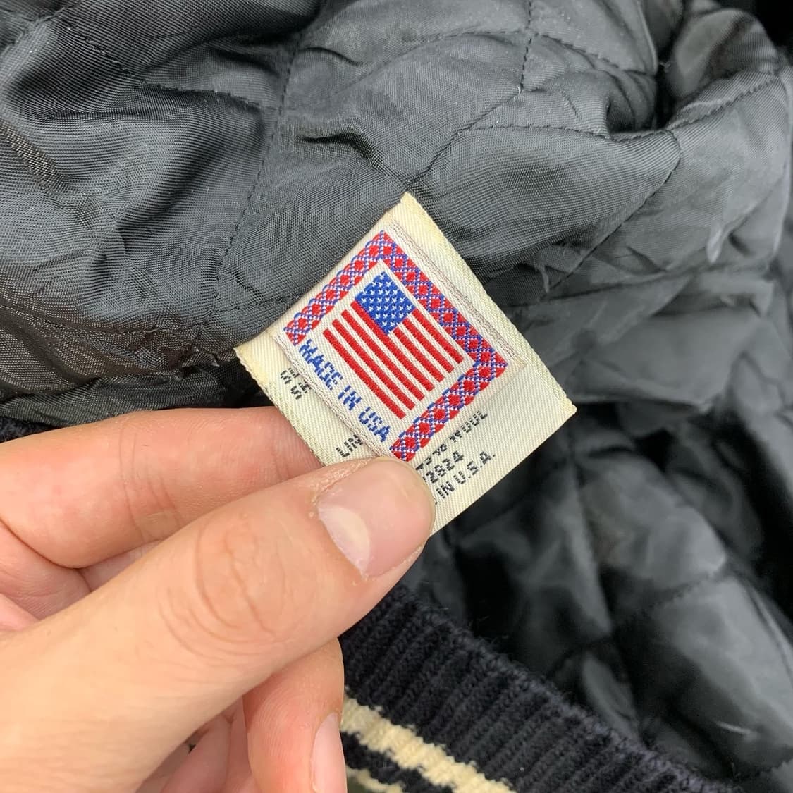 골든베어 U.S.A. 블랙 레더 바시티 자켓 상품이미지5