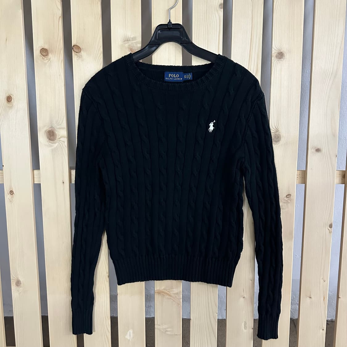 (S) 폴로 랄프로렌 블랙 케이블 니트 스웨터 상품이미지1