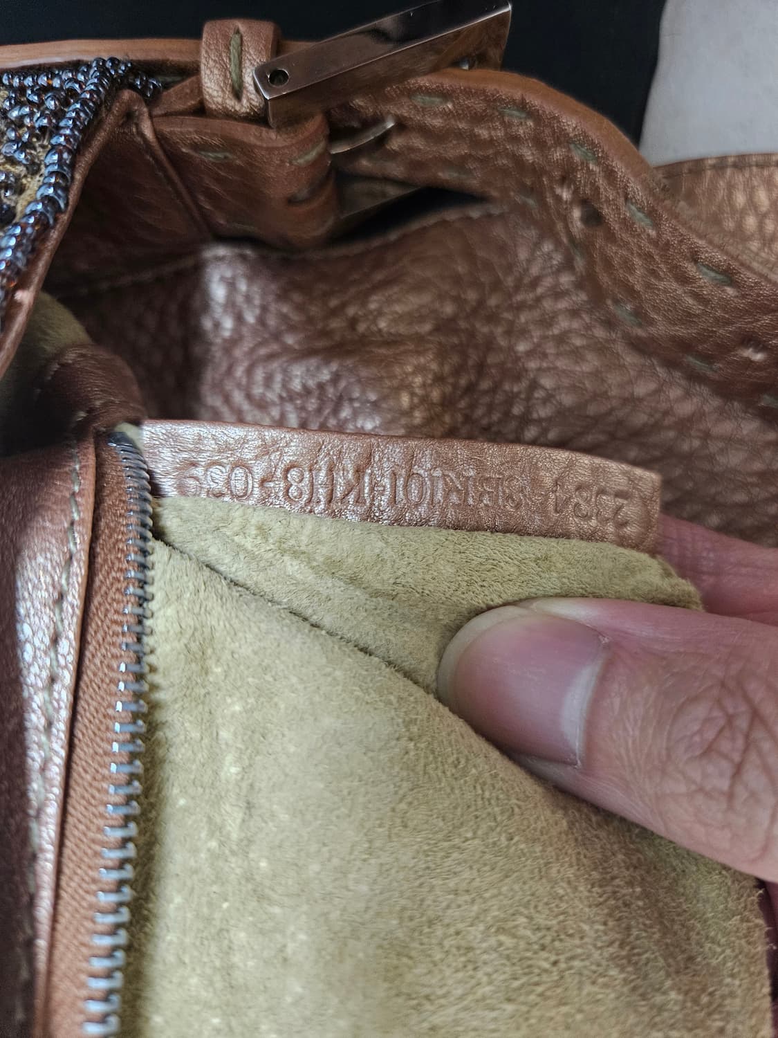 2000s 펜디 셀러리아 비즈 시퀸 바게트백 상품이미지9