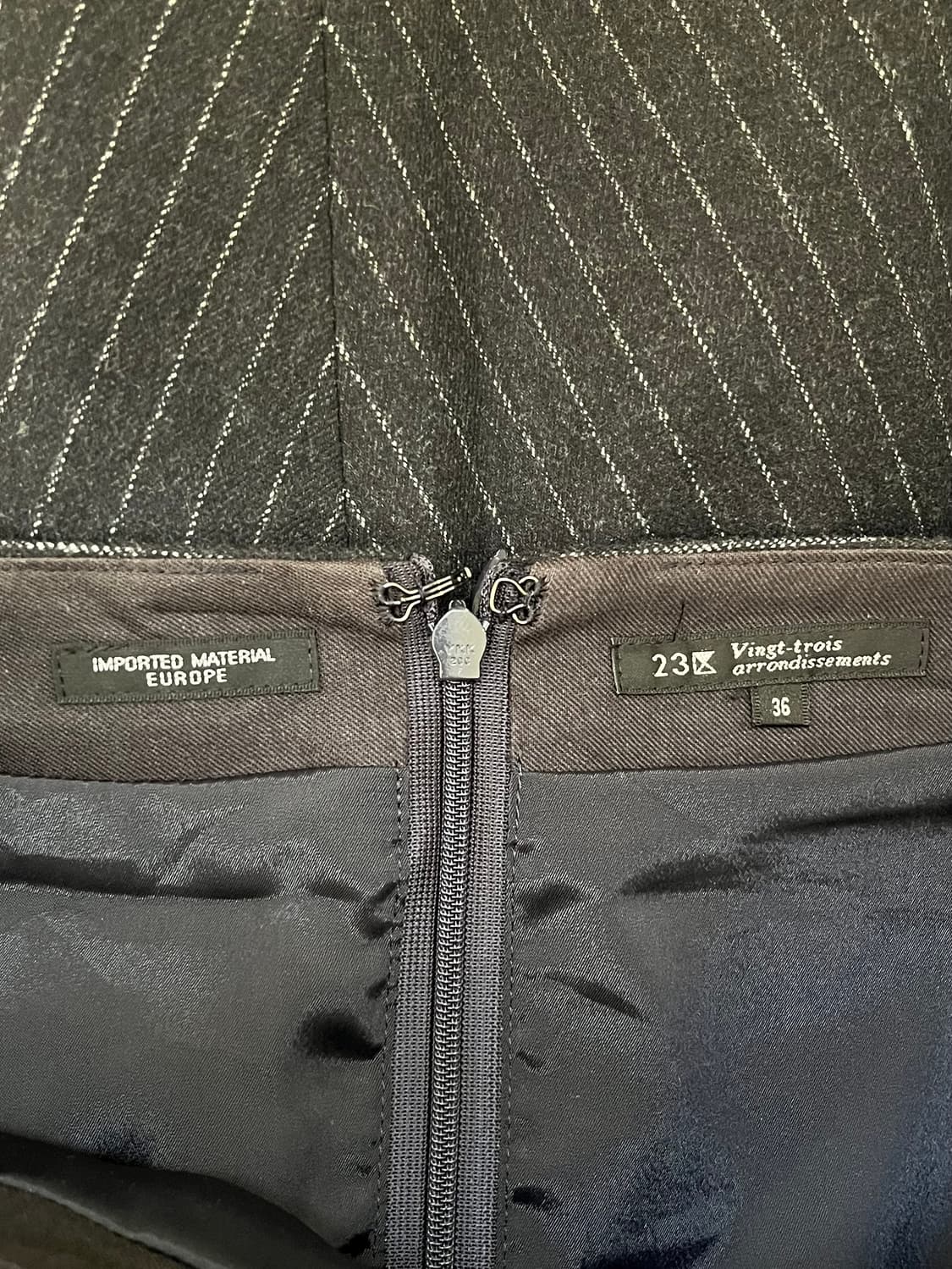 23 Vingt-trois 차콜 스트라이프 스커트 상품이미지10