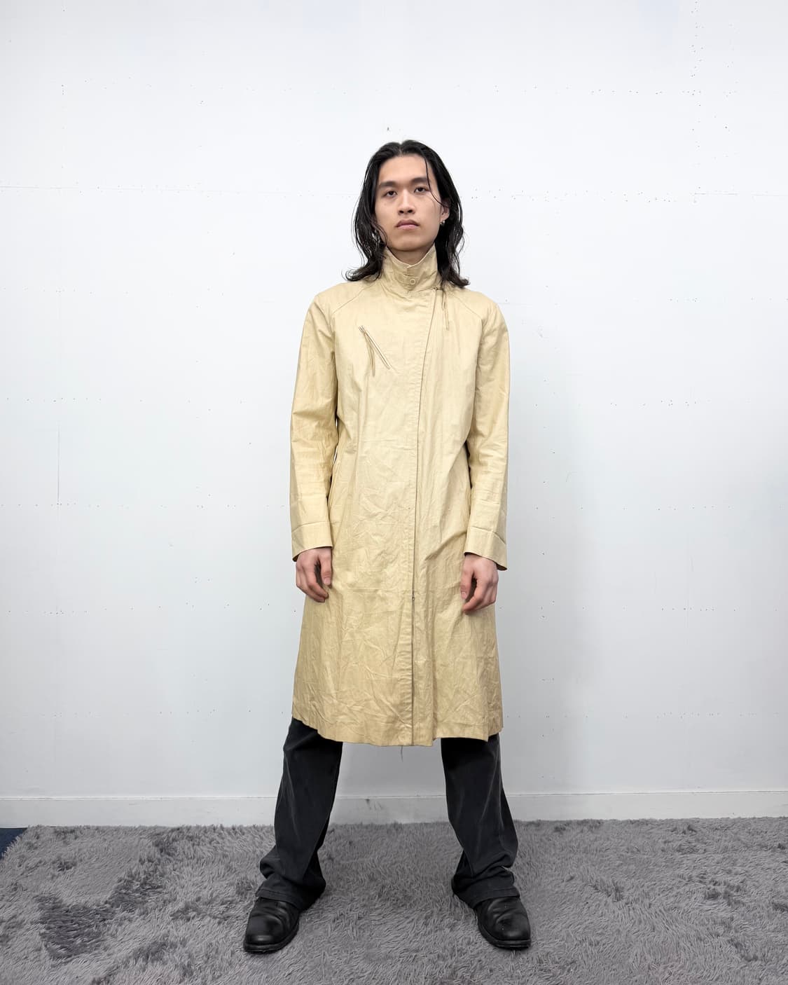 Exchange Diagonal Zip Coat  상품이미지1