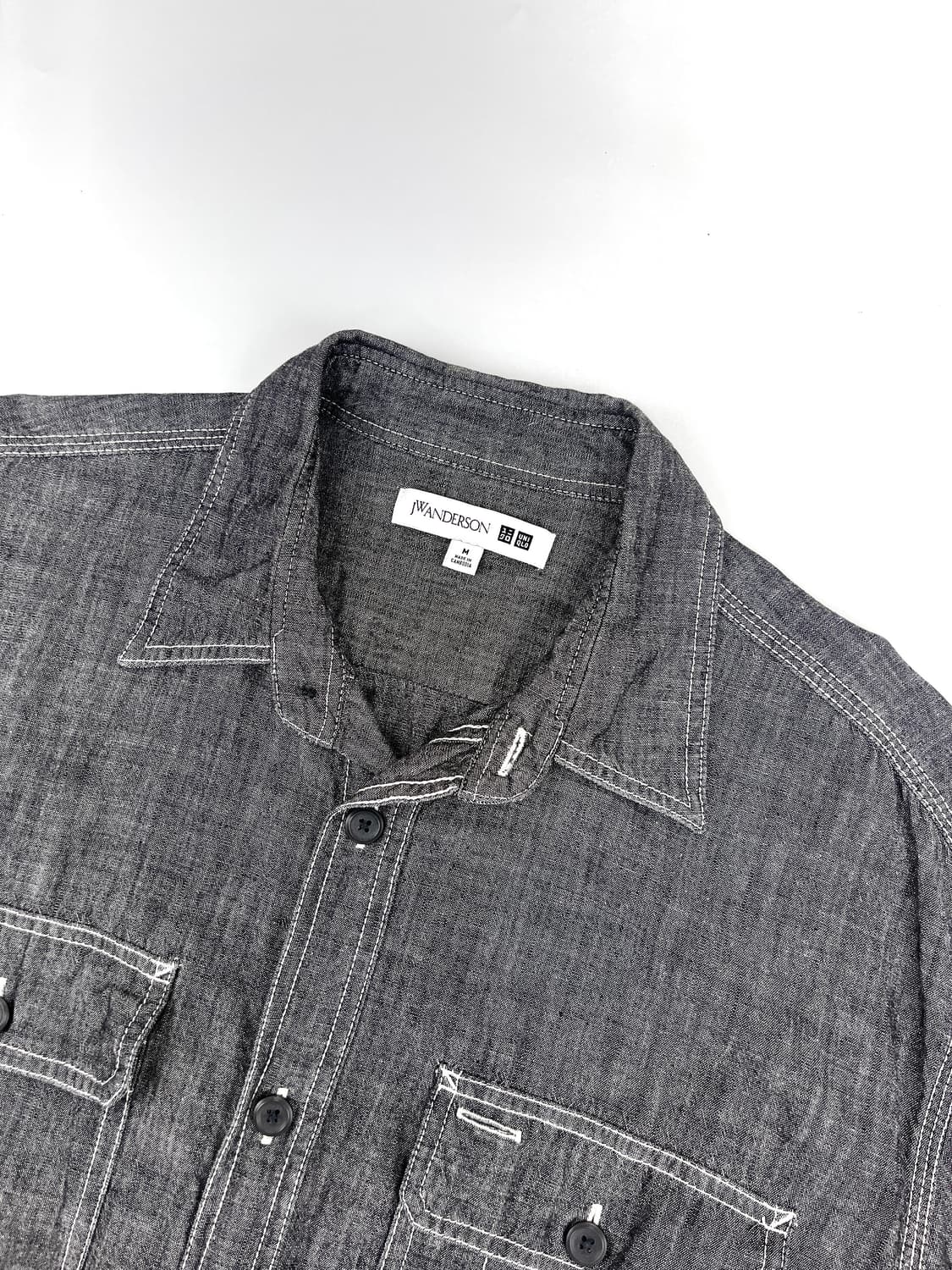 ( JW 앤더슨 X 유니클로 ) 샴브레이 반팔 셔츠 상품이미지3