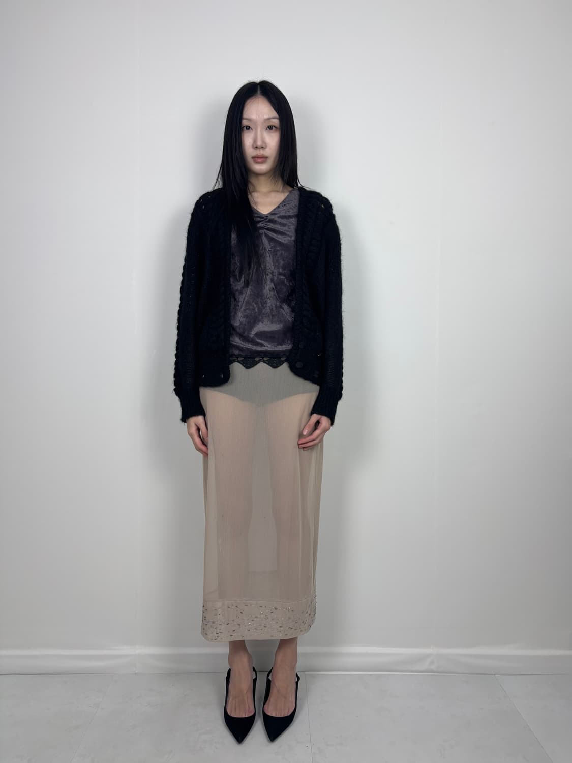 ANGORA CABLE CARDIGAN  상품이미지3