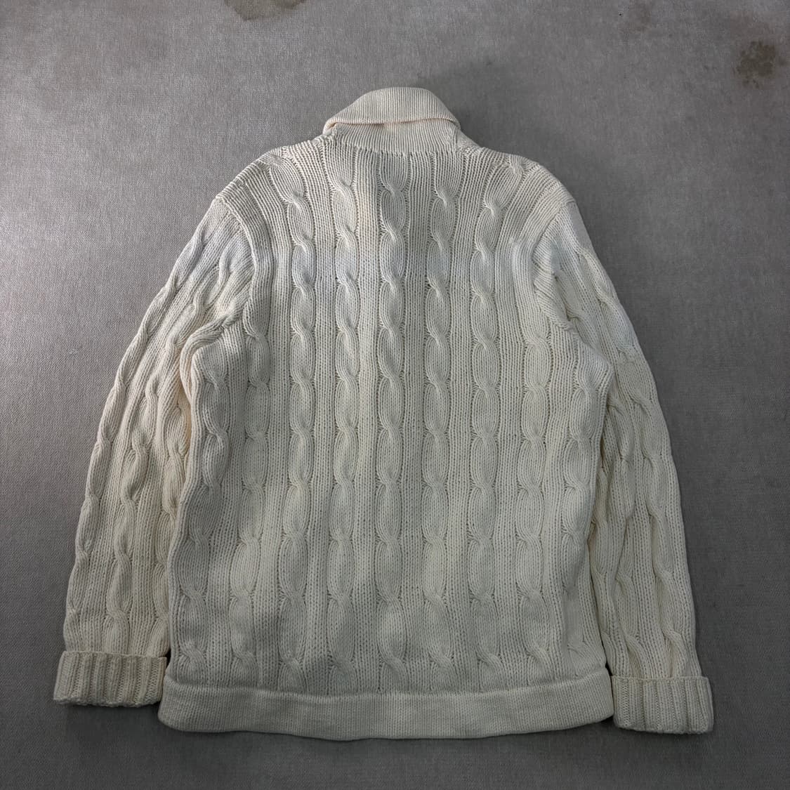 100 폴로랄프로렌 숄카라 핸드니트 꽈배기 가디건 상품이미지2