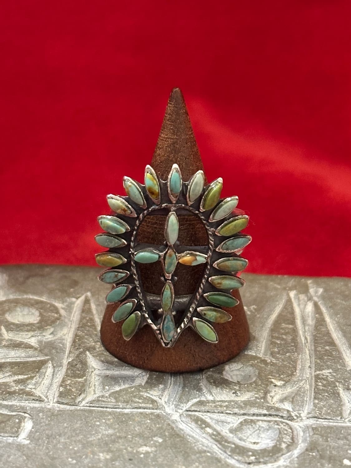 Green Turquoise Marquise Cluster Teardro 상품이미지1
