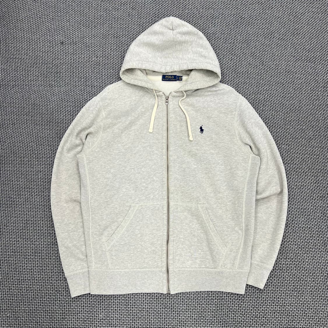 폴로 그레이 후드집업 상품이미지1