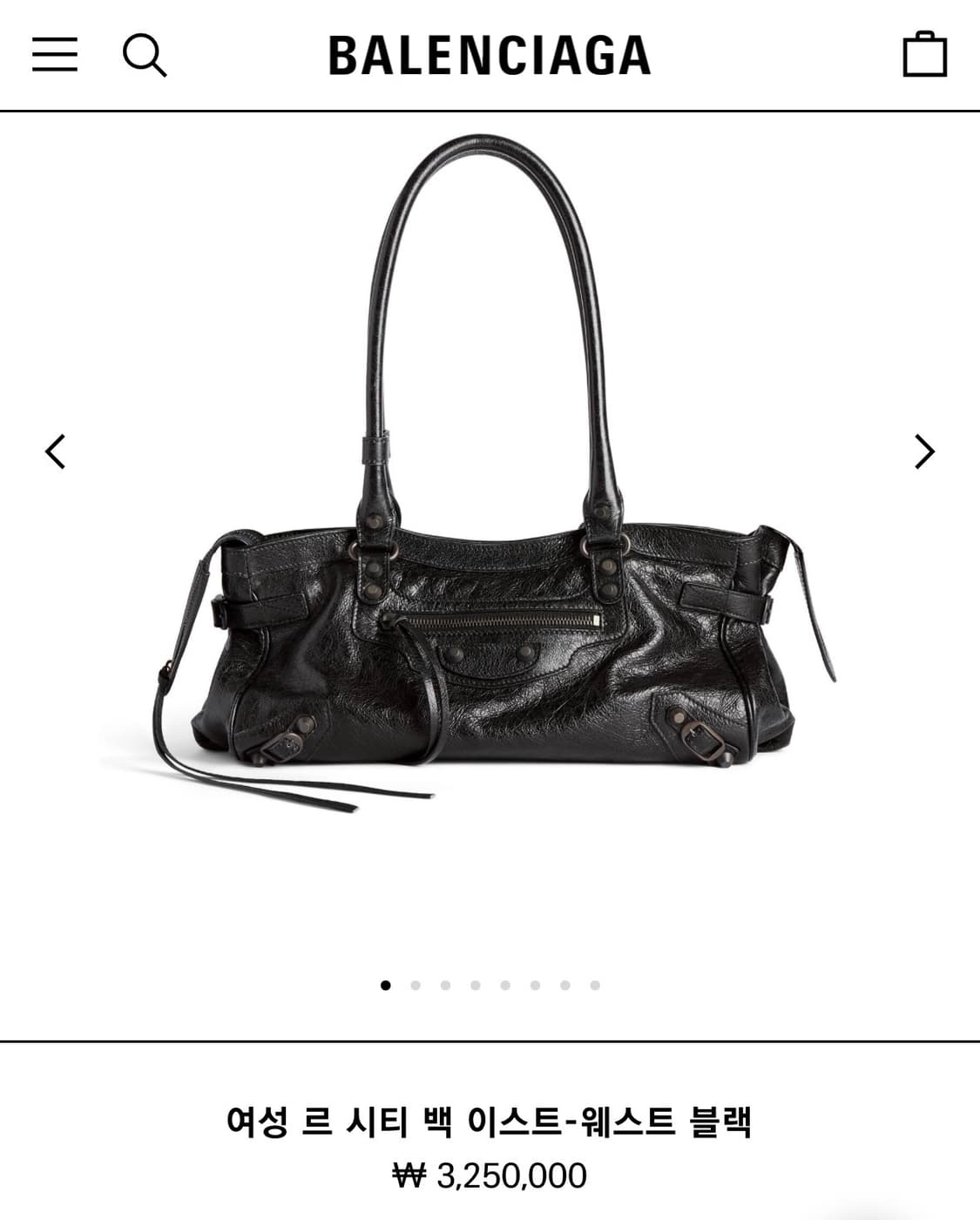 발렌시아가 르시티백 이스트 웨스트 블랙 상품이미지7