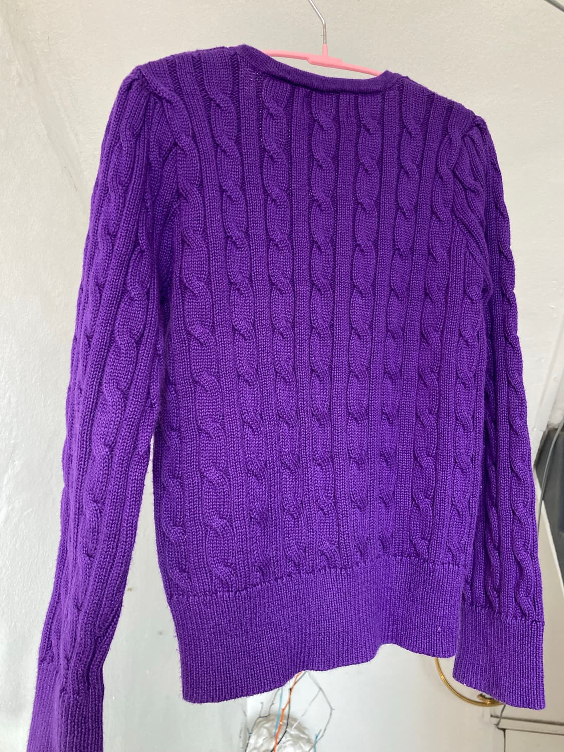 *KIDS* 키즈 랄프로렌 퍼플 리본 꽈배기 가디건 상품이미지7