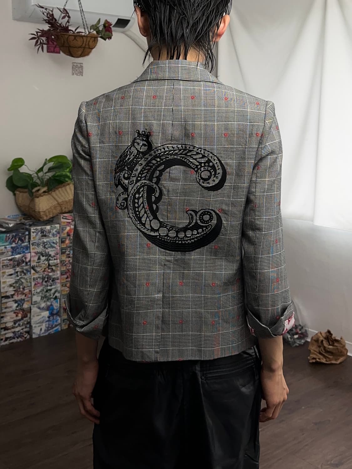Lucky Chouette "C" 체크 플라워 자 상품이미지8