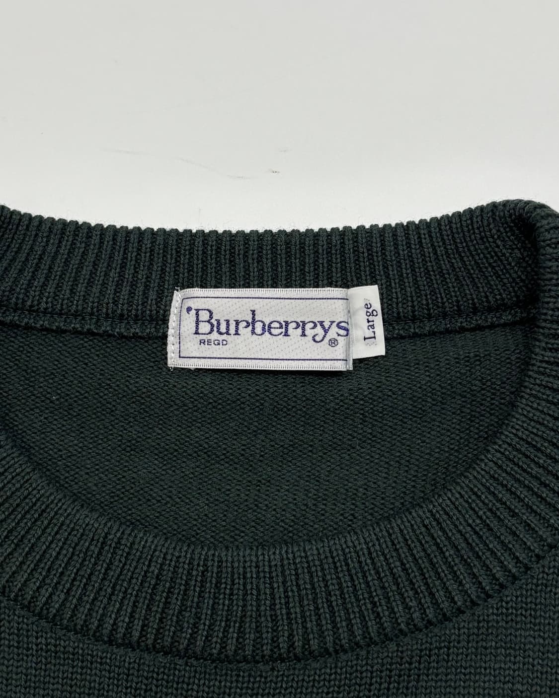Burberry 버버리 그린-아이보리 배색 니트 상품이미지4