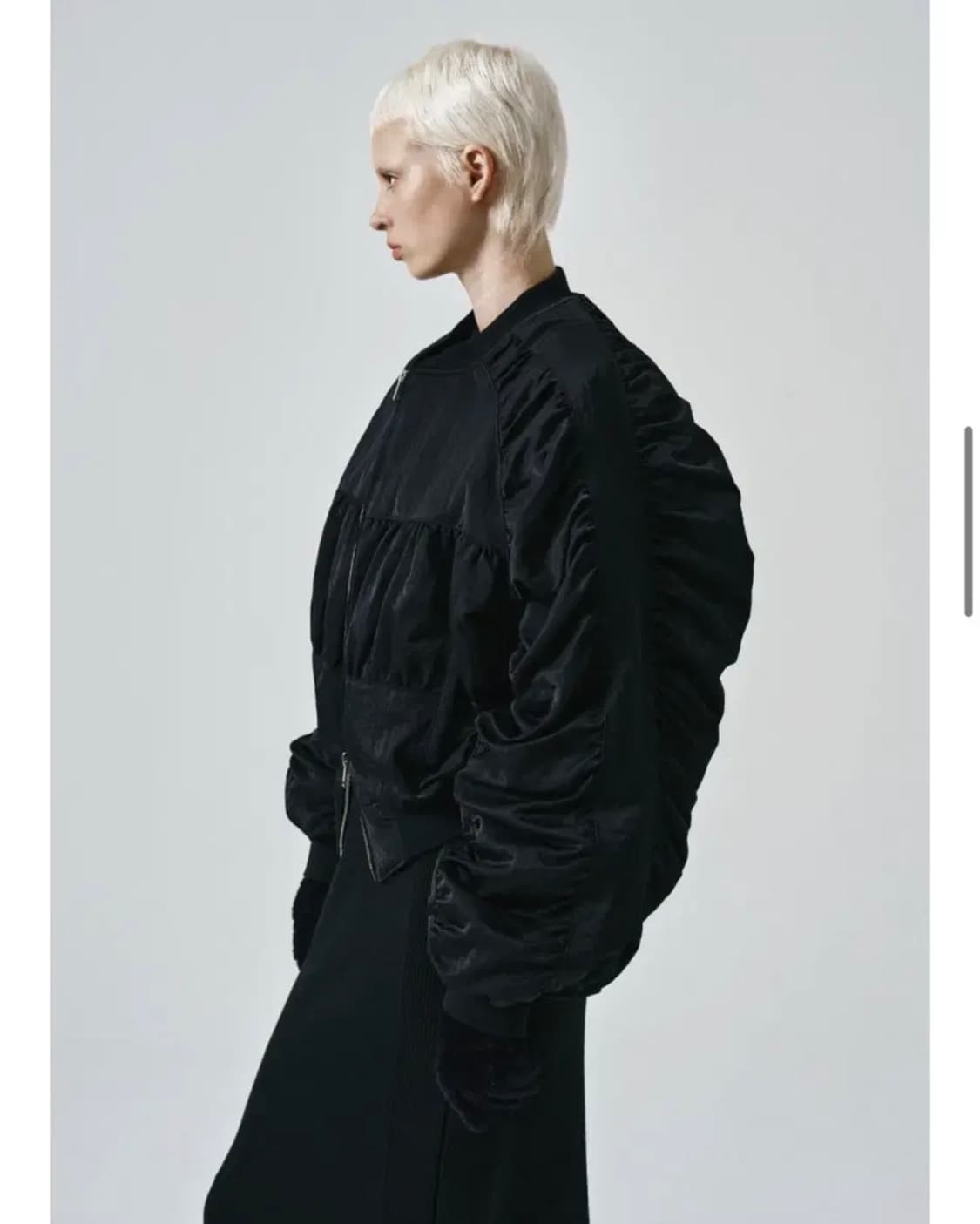 노이어포우먼 셔링 블랙 블루종 봄버 항공 점퍼 자켓 상품이미지1