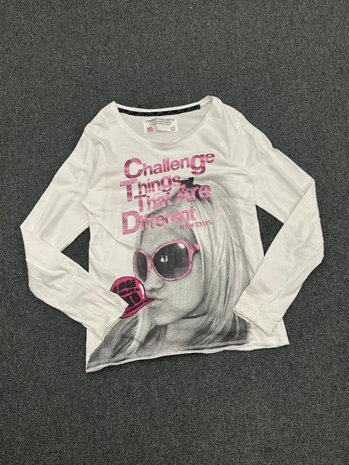 L)파워투더피플 빈티지 여성 y2k 그래픽 롱슬리브 상품이미지2