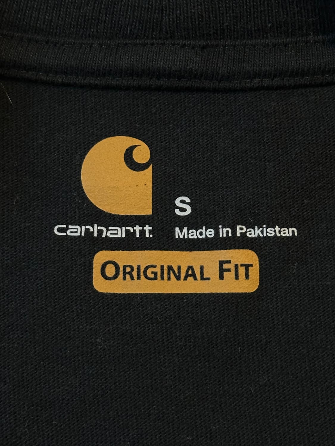 칼하트 CARHARTT 오리지널핏 포켓 반팔 티셔츠 블랙 상품이미지4