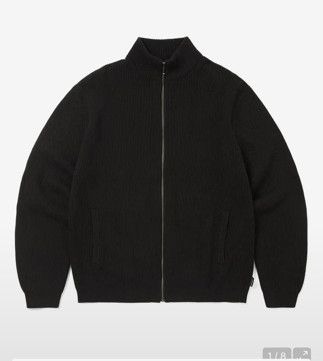 디스이즈네버댓 풀집 가디건 울집업 L 블랙 상품이미지3