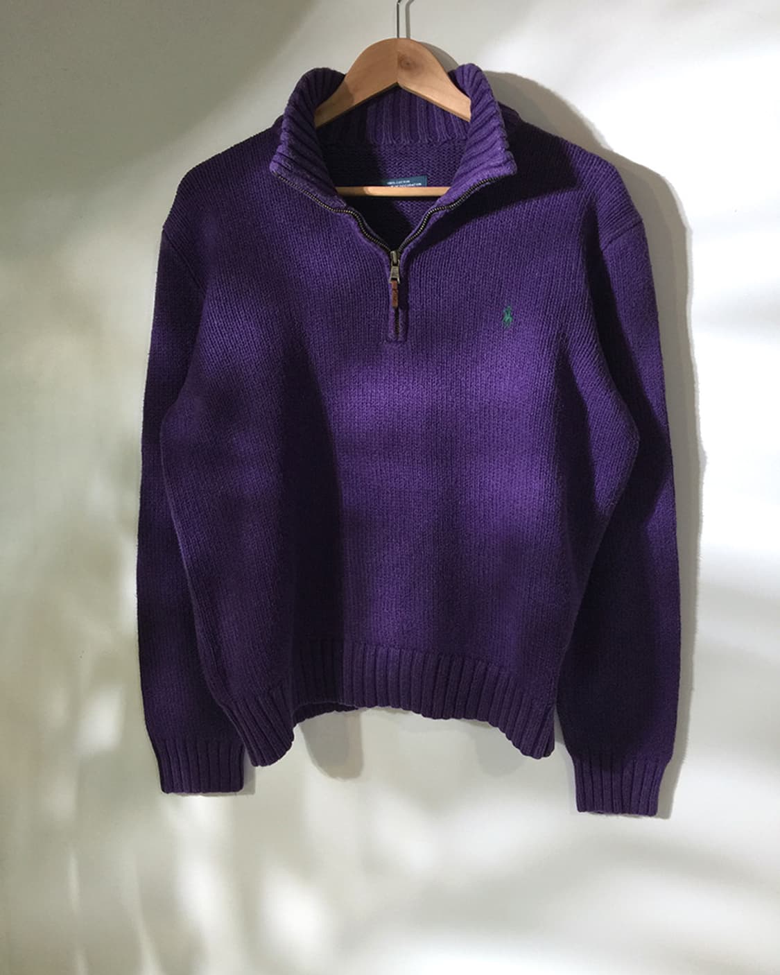 (WOMAN) 폴로랄프로렌 반집업 니트 스웨터 XL 상품이미지6