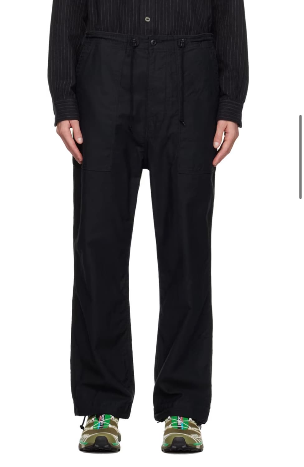 니들즈 Needles 스트링 퍼티그 팬츠 남여공용 xs 블랙  상품이미지1