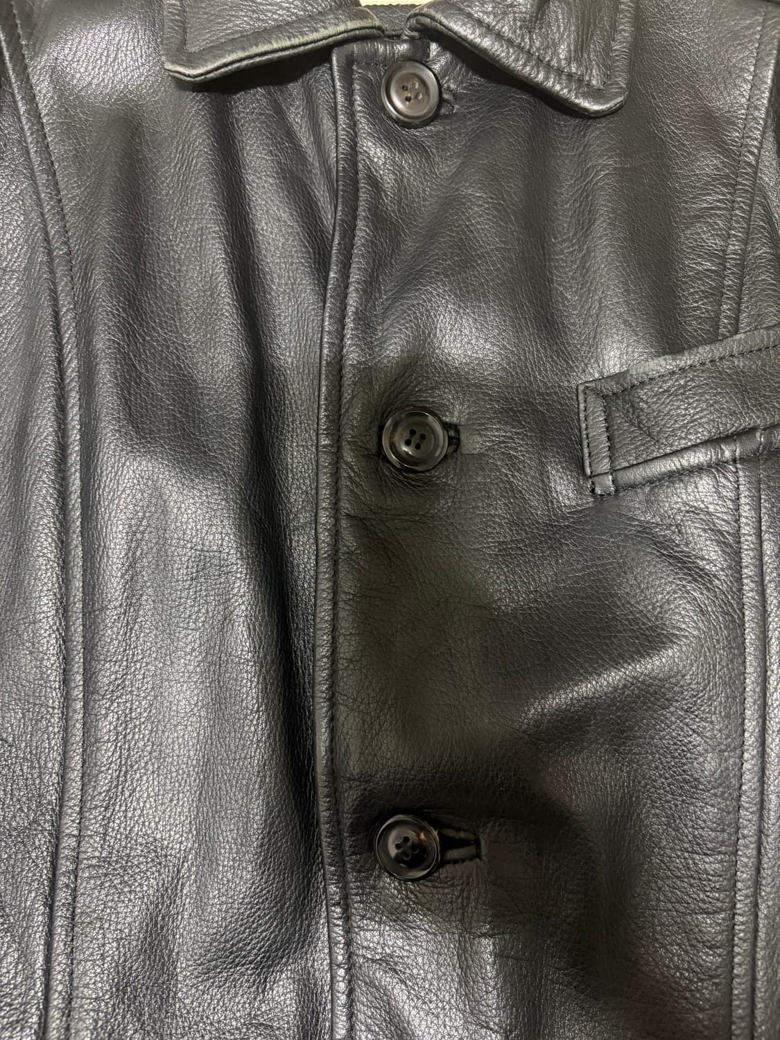 90s scoop 스쿱 리얼레더 쇼트코트 상품이미지2