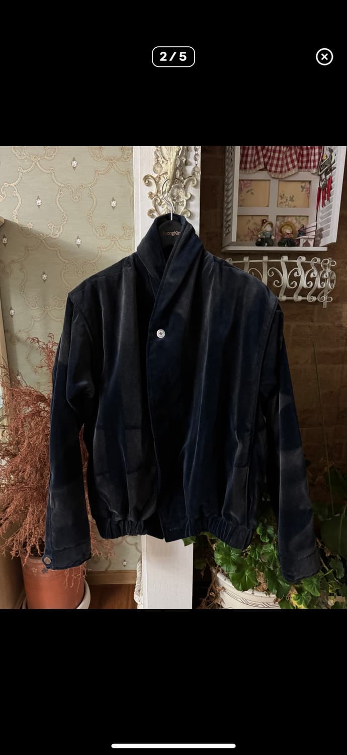지용킴 쉘카라 벨벳 자켓 L사이즈 상품이미지2