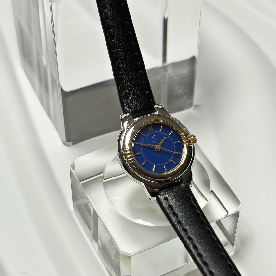 빈티지 YSL 입생로랑 빈티지 투톤 베젤 네이비 다이얼 워치 상품이미지3