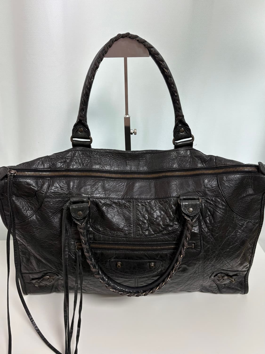 발렌시아가 워크 모터백 블랙 라지 상품이미지6