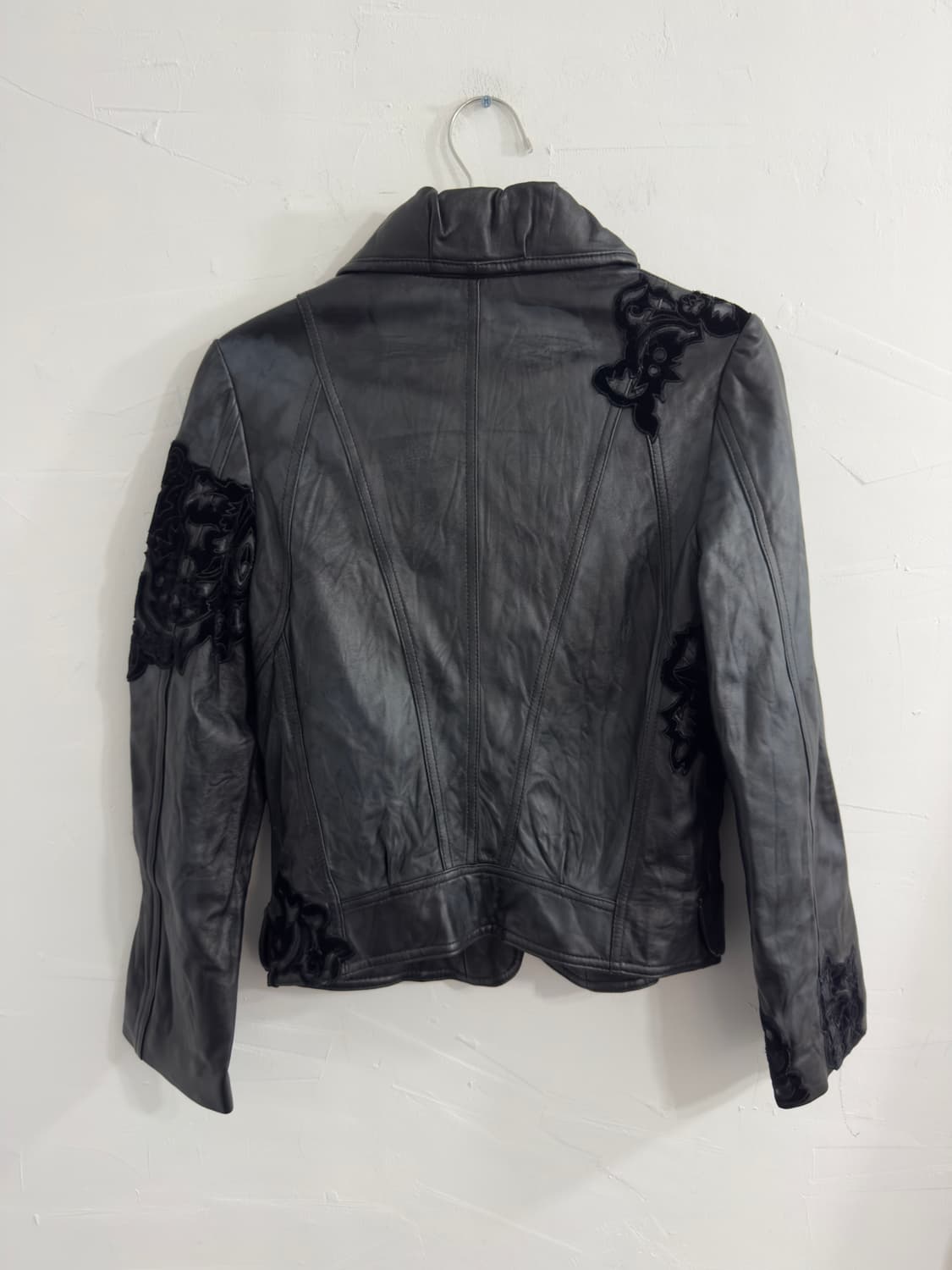 oriental detail leather jacket 상품이미지4