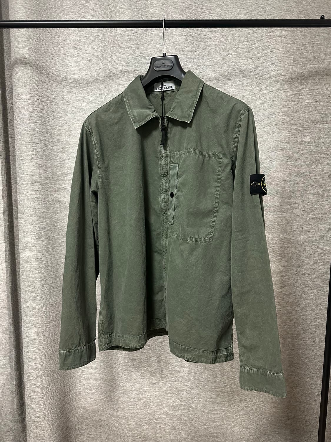 25SS 스톤아일랜드 올드이펙트 오버셔츠 머스크그린 (XXL)  상품이미지1