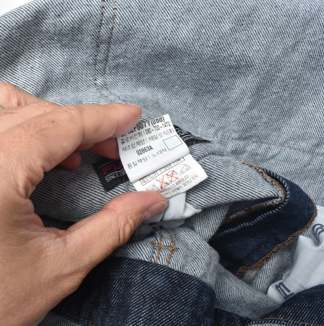 00S 플레티넘 FUBU 데님 멜빵 오버롤 바지 100 상품이미지8