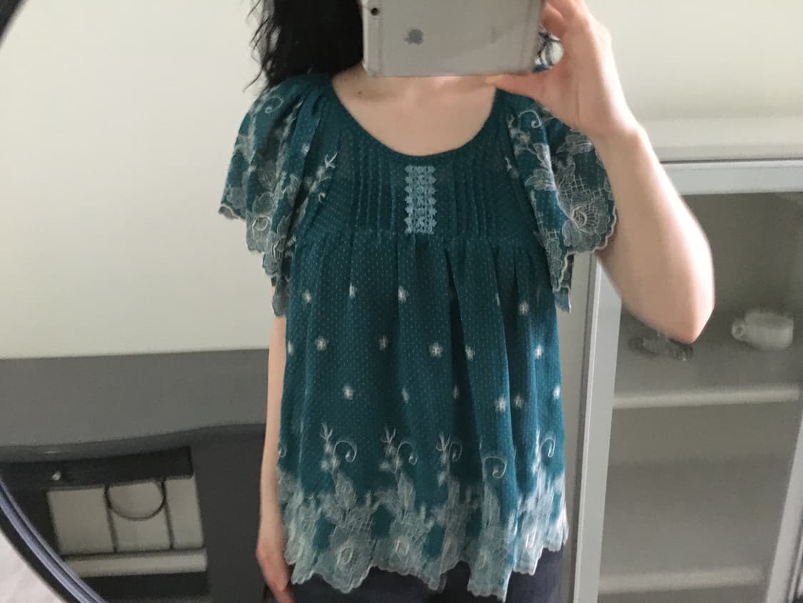emerald sheer blouse 상품이미지4