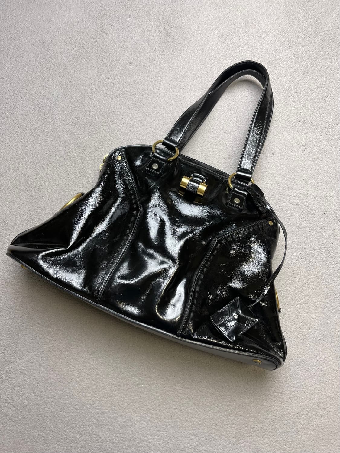 생로랑 레더백 - 숄더백  (블랙유광) 상품이미지1