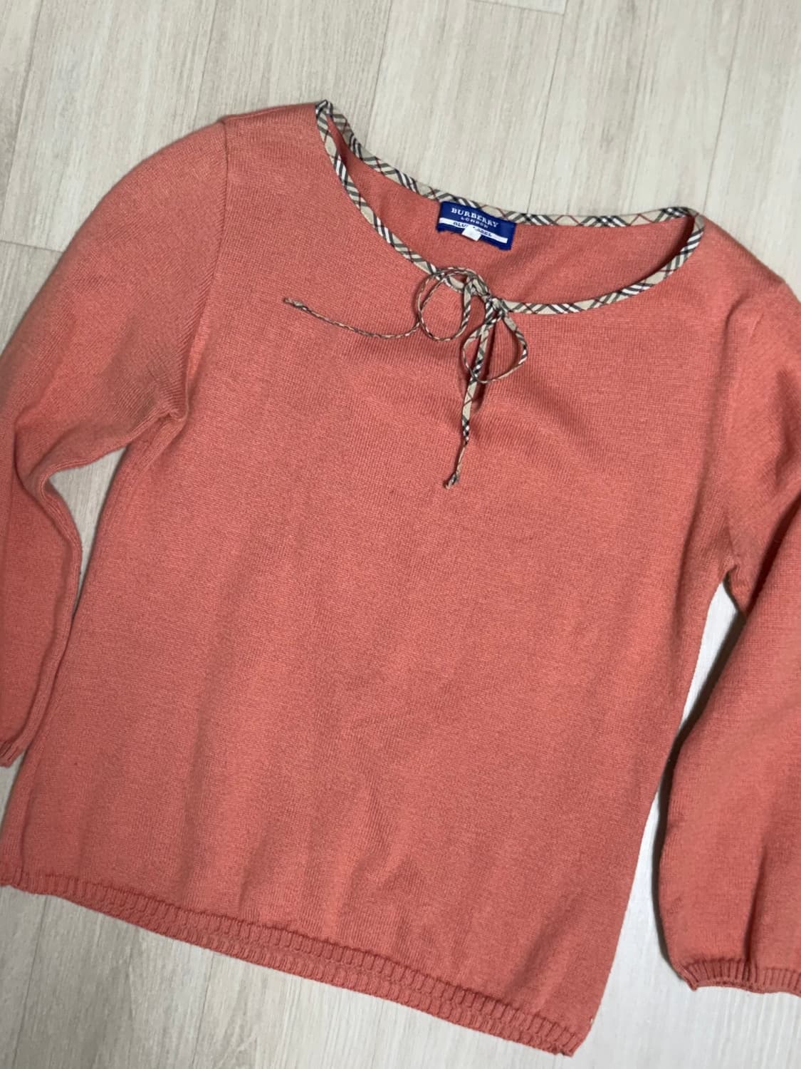 버버리 블루라벨 다홍 7부 니트 상품이미지1